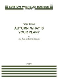 Peter Bruun: Autumn, What Is Your Plan?