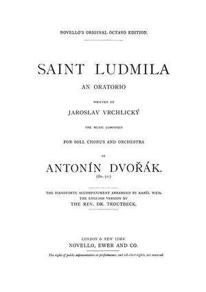 Antonín Dvořák: St. Ludmila Op.71