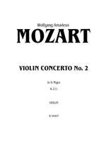 Wolfgang Amadeus Mozart: Violin Concerto No. 2, K. 211 Product Image