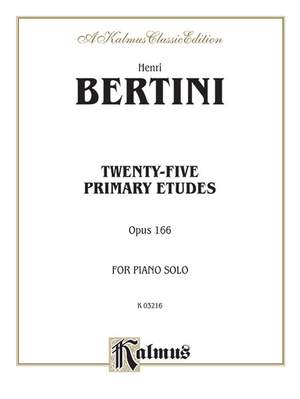Henri Bertini: Twenty-five Primary Etudes, Op. 166