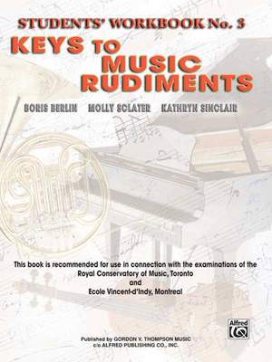 Boris Berlin: Keys to Music Rudiments: Students' Workbook No. 3