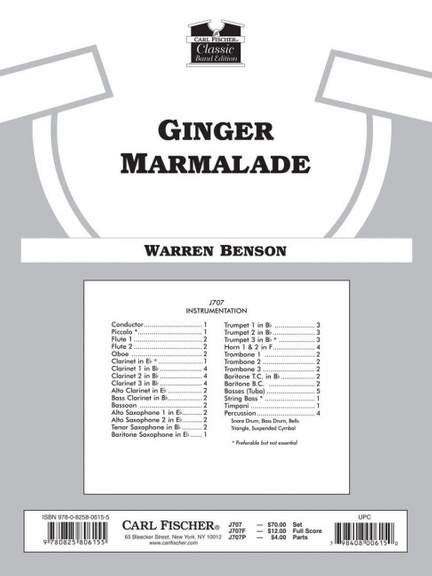 Warren Benson: Ginger Marmalade