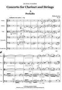 Brookes, Phillip: Concerto for Clarinet and String Orchestra Op. 30 (first edition)