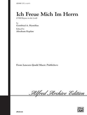 Gottfried August Homilius: Ich Freue Mich Im Herrn