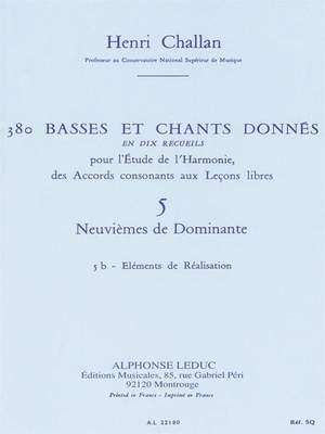 Henri Challan: 380 Basses et Chants Donnés Vol. 5B