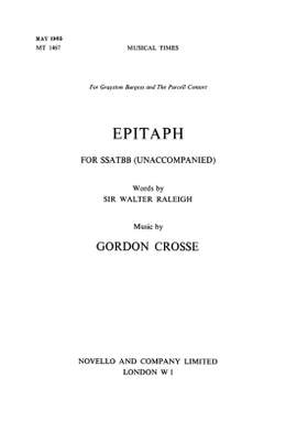 Gordon Crosse: Epitaph