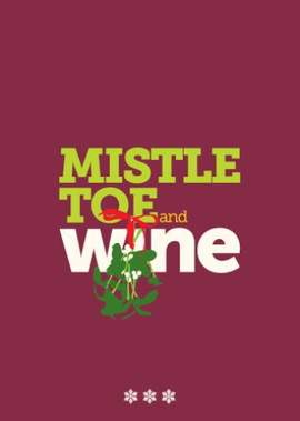 Merry Little Mistletoe Wine Purple Card
