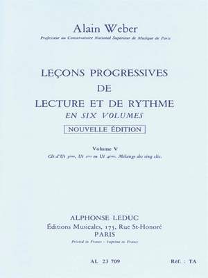Alain Weber: Leçons Progressives de Lecture et Rythme