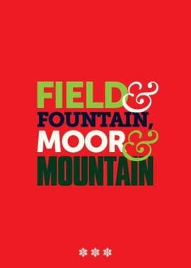 Merry Little Field And Fountain Christmas Card