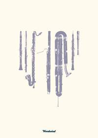 Vintage: Woodwind - Greeting Card