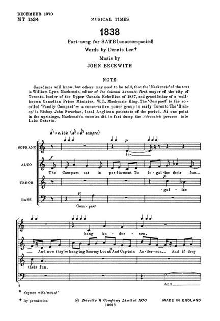 John Beckwith: 1838