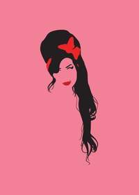 Pop Art: Amy Winehouse (Pink) - Greeting Card