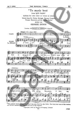 George Dyson: To Music Bent