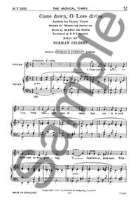 Norman Gilbert: Come Down, O Love Divine
