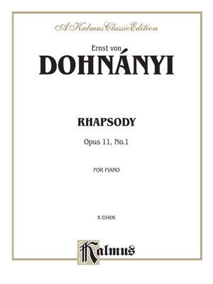 Ernst Von Dohnányi: Rhapsody, Op. 11, No. 1
