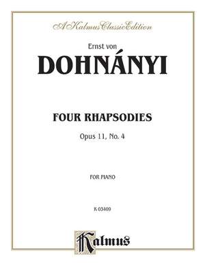 Ernst Von Dohnányi: Rhapsody, Op. 11, No. 4