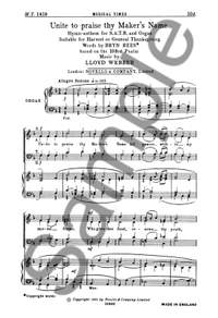 William Lloyd Webber: Unite To Praise Thy Maker's Name
