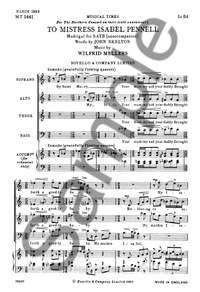 Wilfrid Mellers: To Mistress Isabel Pennell