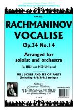 Sergei Rachmaninov: Vocalise solo+orch  Score