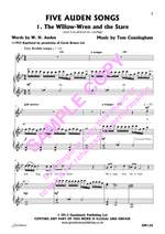 Tom Cunningham: Five Auden Songs Product Image