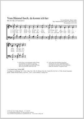 Schein, Johann Hermann / Luther, Martin: From heav'n above to earth I come