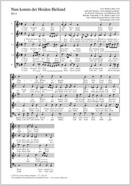 Schein, Johann Hermann / Luther, Martin: Now come, the nation's Saviour