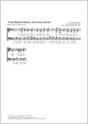 Petzold, Johannes / Luther, Martin: From heav'n above to earth I come