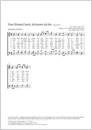 Hinz, Markus: Vom Himmel hoch, da komm ich her