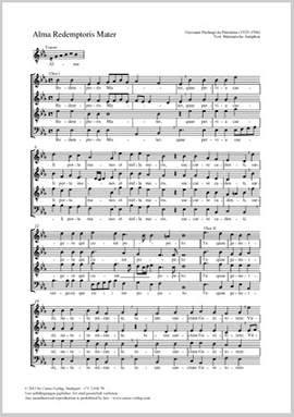 Palestrina, Giovanni Pierluigi da: Alma Redemptoris Mater