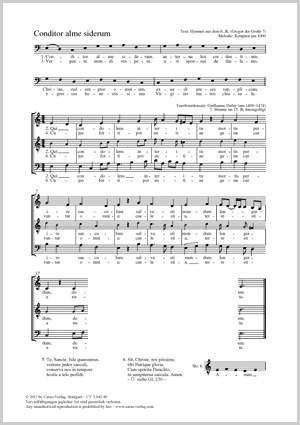 Dufay, Guillaume: Conditor alme siderum