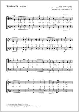 Haydn, Johann Michael: Tenebrae factae sunt