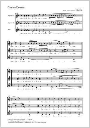 Friderici, Daniel: Cantate Domino