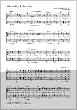 Bortnjanskij, Dimitri Stepanowitsch: Glory to god in the highest