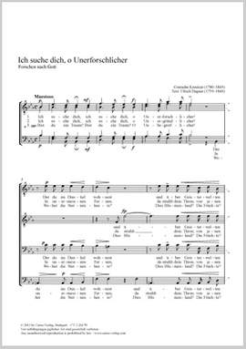 Kreutzer, Conradin: Ich suche dich, o Unerforschlicher