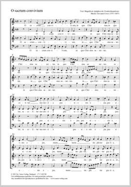 Croce, Giovanni: O sacrum convivium