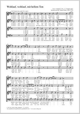 Walter, Johann: Wohlauf, wohlauf, mit hellem Ton