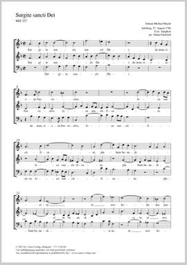 Haydn, Johann Michael: Surgite sancti