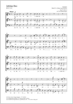Anonymus: Jubilate Deo