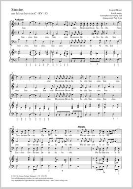 Mozart, Leopold: Sanctus