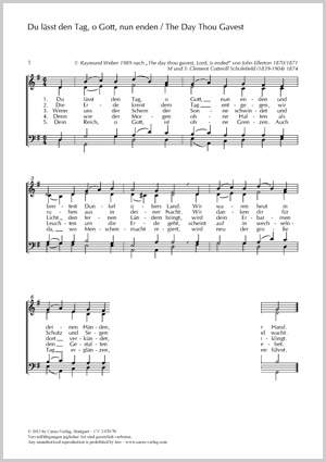 Scholefield, Clement Cotterill / Scholefield, Clement Cotterill: Du lässt den Tag, o Gott, nun enden