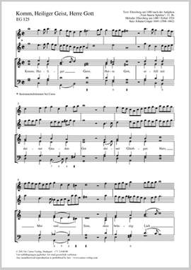 Crüger, Johann: Come, Holy Ghost, God and Lord
