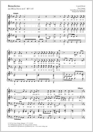 Mozart, Leopold: Benedictus