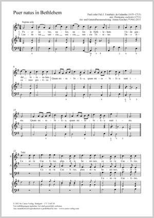 Esterházy, Pál: Puer natus in Bethlehem