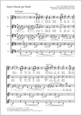 Göttsche, Gunther Martin / Brahms, Johannes: Guten Abend, gut Nacht