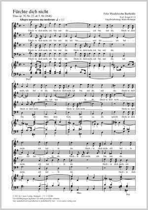 Mendelssohn Bartholdy, Felix: Fürchte dich nicht