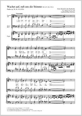 Mendelssohn Bartholdy, Felix / Nicolai, Philipp: Wake, o wake and hear the voices