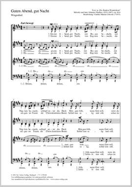 Göttsche, Gunther Martin / Brahms, Johannes: Guten Abend, gut Nacht