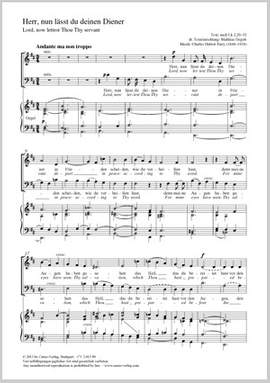 Parry, Charles Hubert Hastings: Lord, now lettest Thou Thy servant