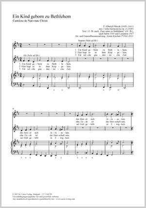 Mazak, Alberich: Ein Kind geborn zu Bethlehem