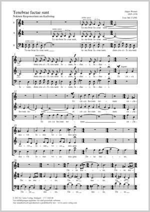 Werner, Alajos: Tenebrae factae sunt